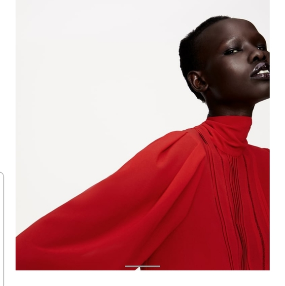 ZARA Flowy Lace Detail Shirt - Picture 3 of 5